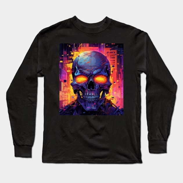 Cyborg Exterminator Long Sleeve T-Shirt by Nightarcade